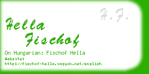 hella fischof business card